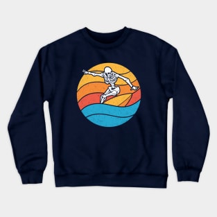 Summer Skeleton Surfing Crewneck Sweatshirt